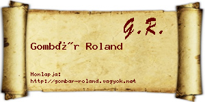 Gombár Roland névjegykártya