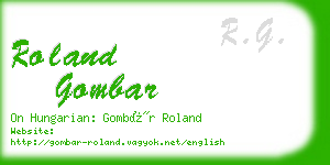 roland gombar business card